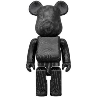 BE@RBRICK カリモク 浮造り 黒銀 400％