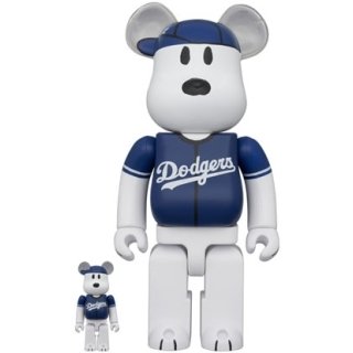 MLB × PEANUTS BE@RBRICK SNOOPY (LOS ANGELES DODGERS) 100％ & 400％