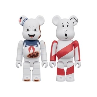 BE@RBRICK 2PCS SET STAY PUFT MARSHMALLOW MAN “ANGRY FACE” & NO GHOST
