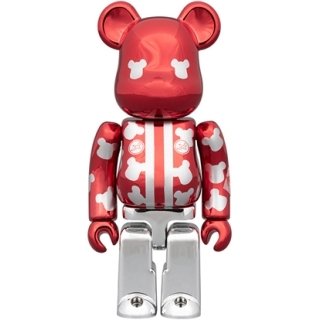 BE@RBRICK メ組 はっぴ 赤メッキ 100％ ノベルティ