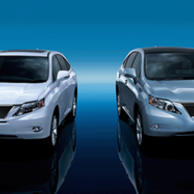 The Lexus RX, a Lexus-badged SUV, makes its debut.