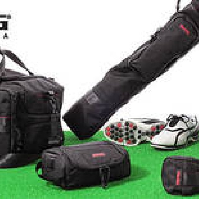 Tough gear in black: BRIEFING's "GOLF" series.