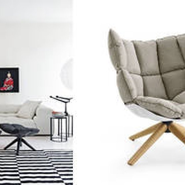 B&B Italia | The Latest Chair "HUSK" with a 4-Star Base