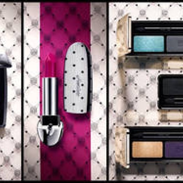 GUERLAIN | Guerlain makeup, adorned with veils, featuring the on-trend plum shade