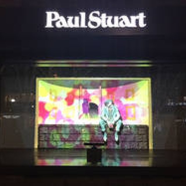 Projection Mapping at Paul Stuart Aoyama Store Window