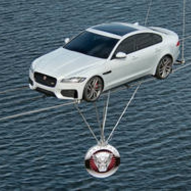 Jaguar's New XF Makes a Splashy Debut with River Crossing Performance