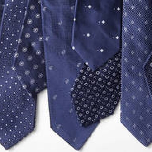 Dress Up Your Business Style with a Navy and White Polka Dot Tie | FAIRFAX