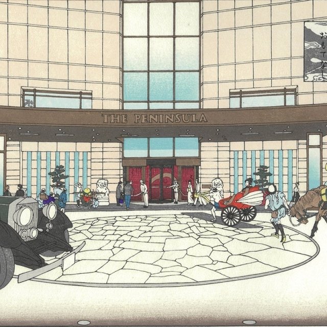 伝統木版画で、ザ・ペニンシュラ東京の日常を描く