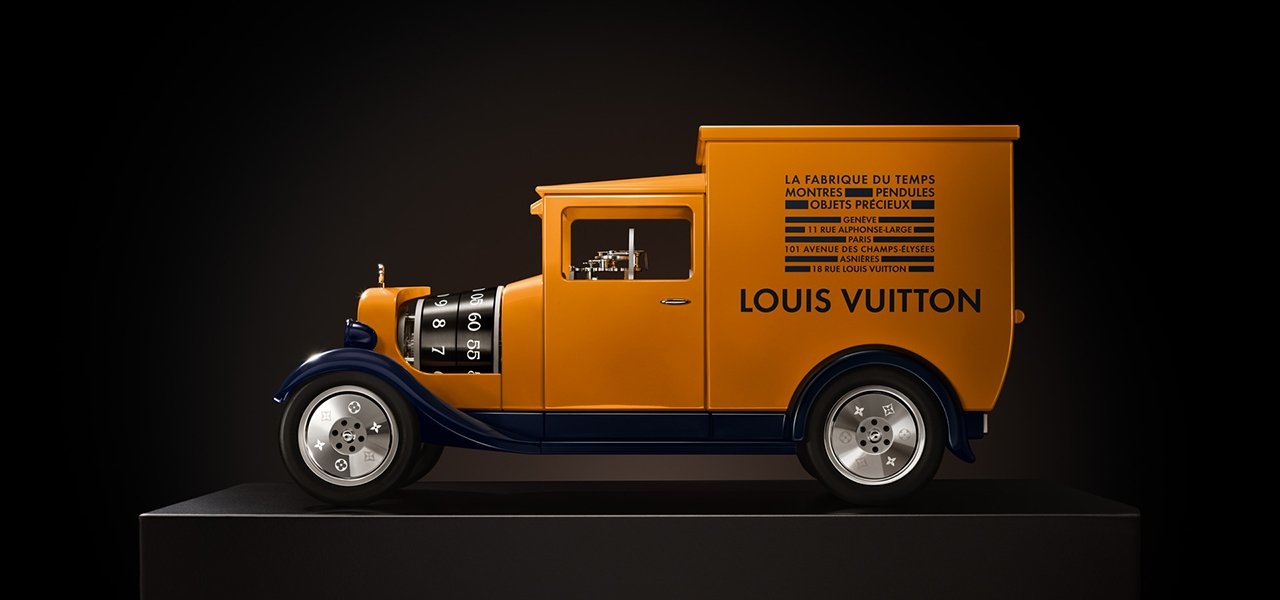 The Louis Vuitton 'Camaïeu' timepiece, a recreation of the brand's legendary delivery truck.