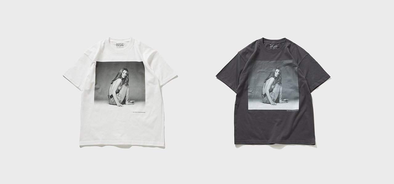 90年代ファッションシーンの象徴。「パトリック・デマルシェリエ×ケイト・モス」プリントTシャツが登場
