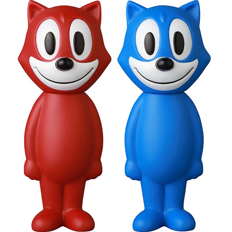 赤と青のフィリックス・ザ・キャットがソフビフィギュアで登場