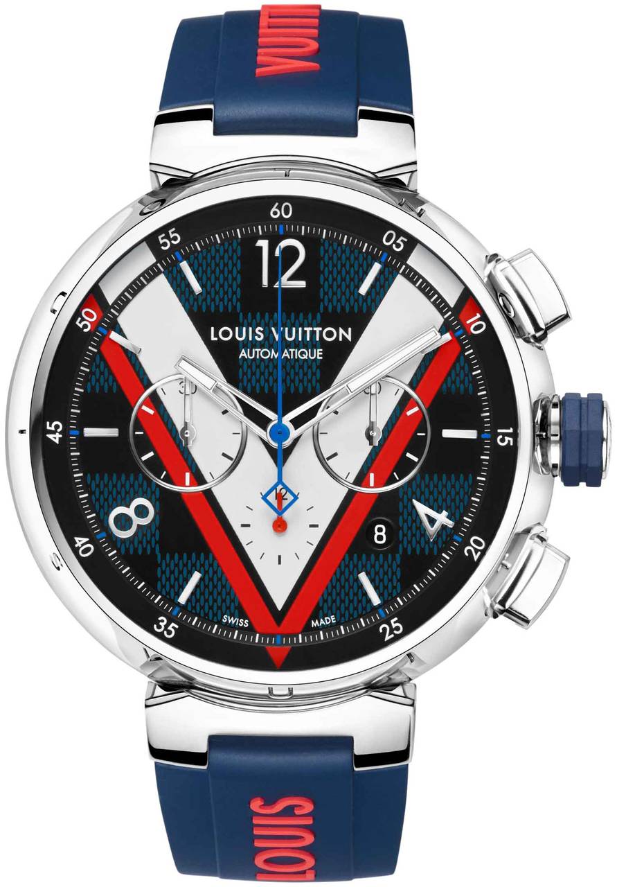 Tambour Chrono V Damier Cobalt