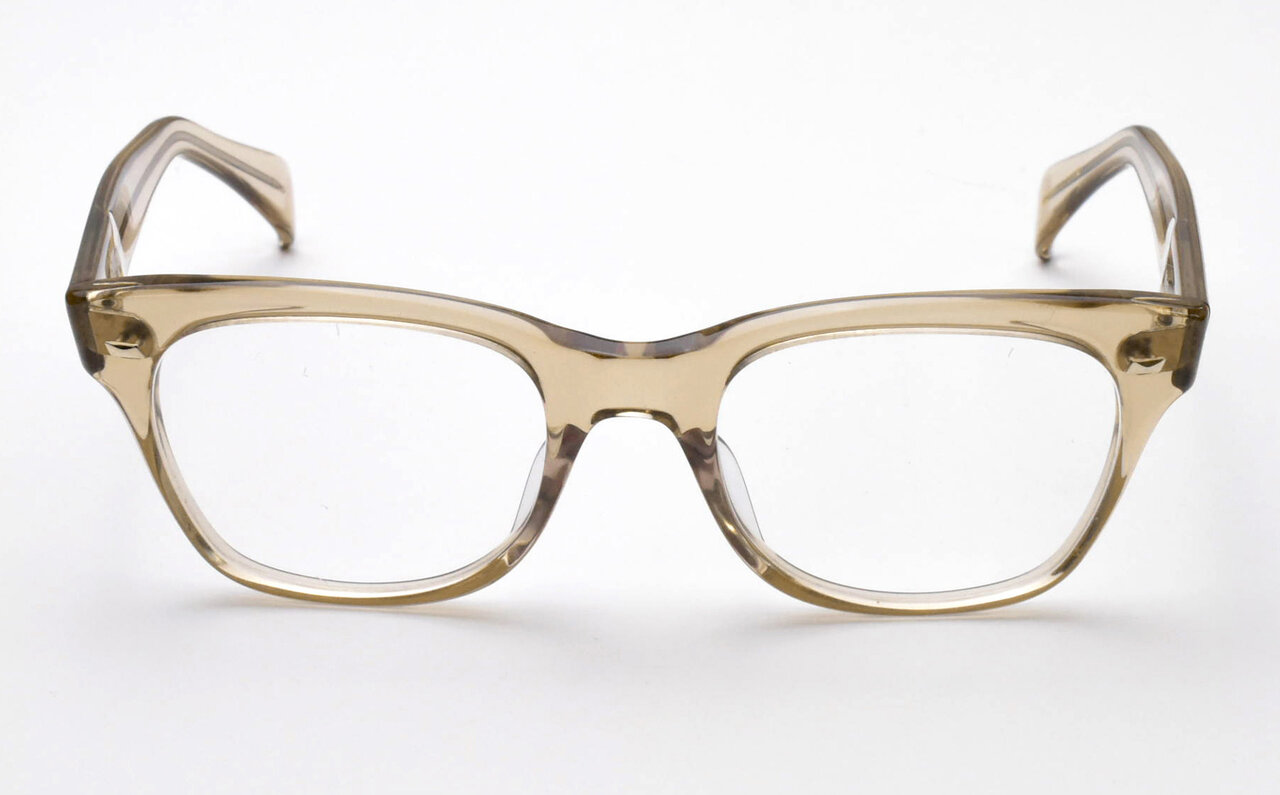 The iconic 'No. 3' celluloid glasses, representing the Showa era. New color: 'Smoky Whiskey' | NTS