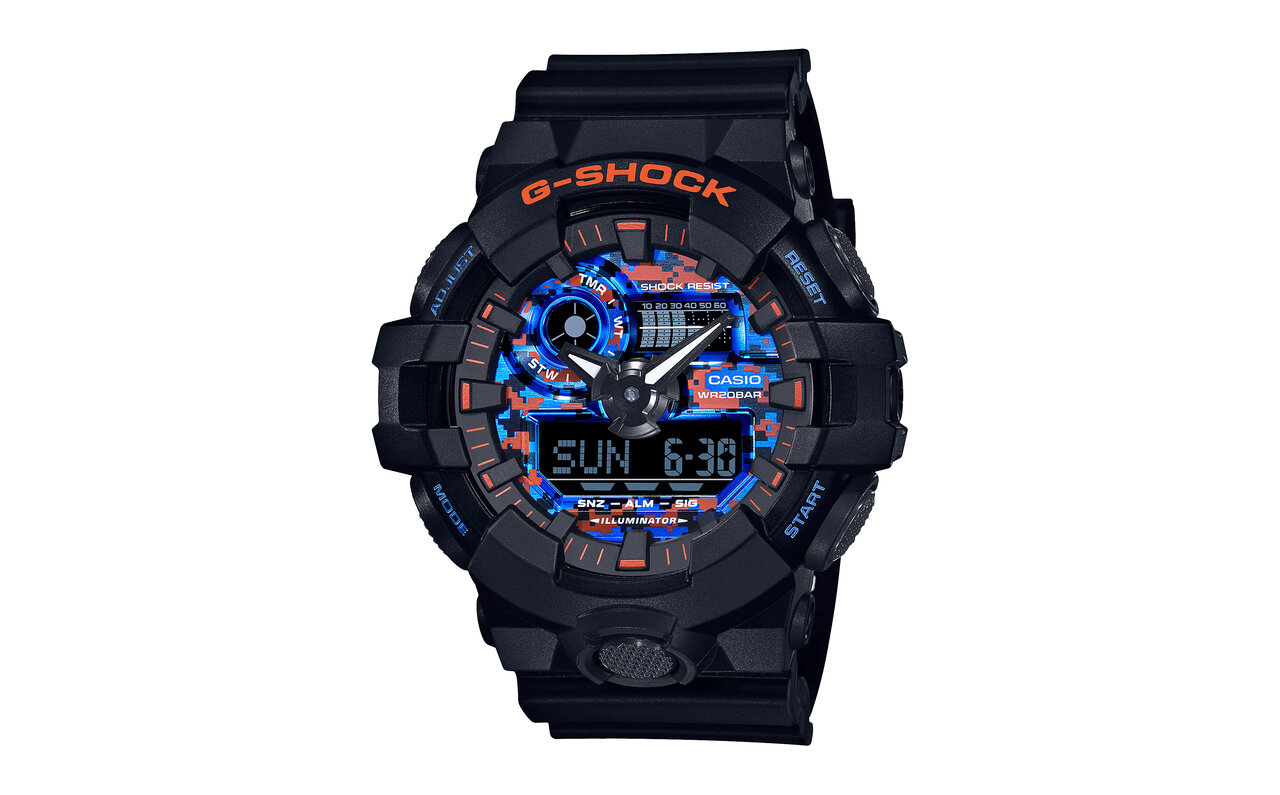 The "City Camouflage" series combines neon-inspired colors with camouflage patterns | G-SHOCK