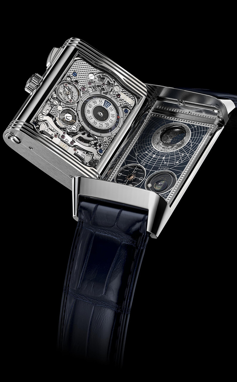 Watches & Wonders 2021 new release. The Reverso Hybris Mechanica Calibre 185, featuring the world's first ultra-complicated mechanism and four dials | JAEGER-LECOULTRE
