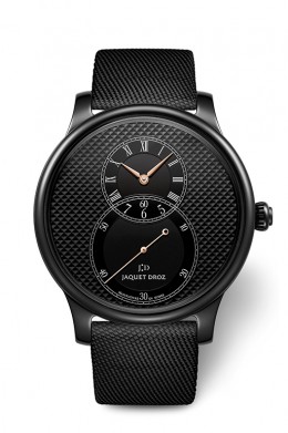 Grande Seconde Black Ceramic Clous de Paris