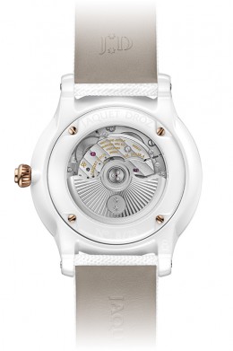 Grande Seconde White Ceramic Clous de Paris