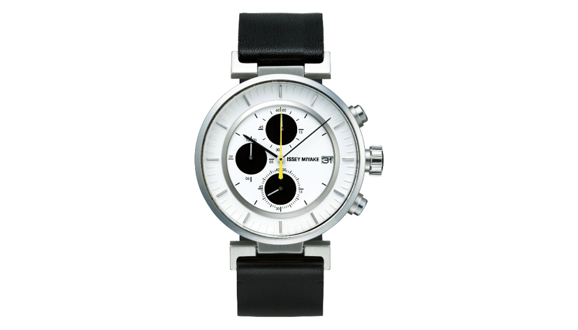 wena wrist leather Chronograph set black –ISSEY MIYAKE Edition- (WNW-SC22E1N/B)