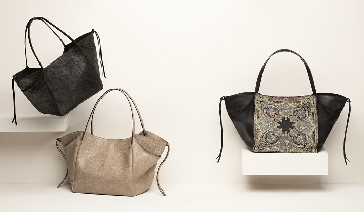 ETRO ヌーボラコレクション アンブレ ペイズリー 型押し トート