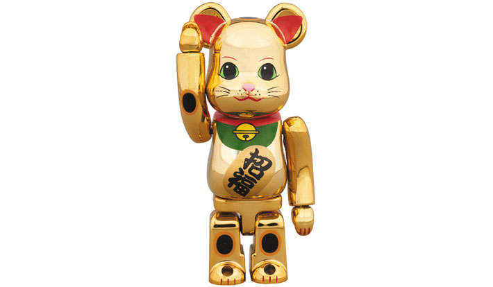 BE@RBRICK 招き猫 金メッキ 伍 100％