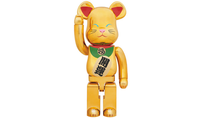 BE@RBRICK 招き猫 金メッキ 弐 1000％