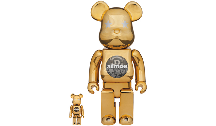 BE@RBRICK atmos GOLD CHROME 100％ & 400％