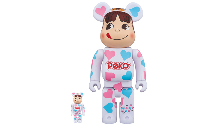 BE@RBRICK 着ぐるみ ペコちゃん ハート 100％ & 400％