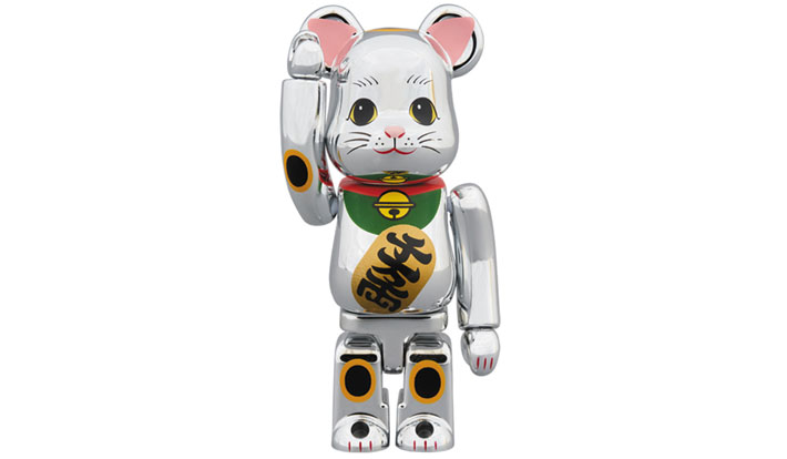 BE@RBRICK 招き猫 銀メッキ参 100％