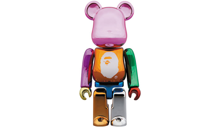 A BATHING APE(R) 25th ANNIV. MULTI COLOR BE@RBRICK 100％