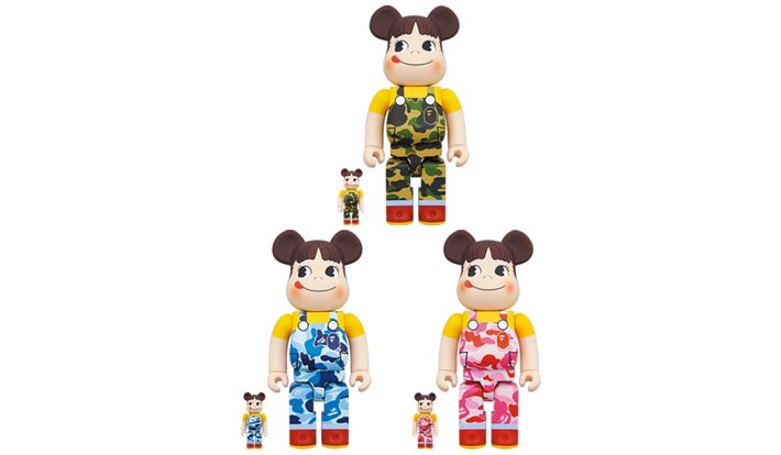 BE@RBRICK｜BE@RBRICK BAPE(R) ペコちゃん 100％ & 400％ GREEN／PINK／BLUE | Web  Magazine OPENERS