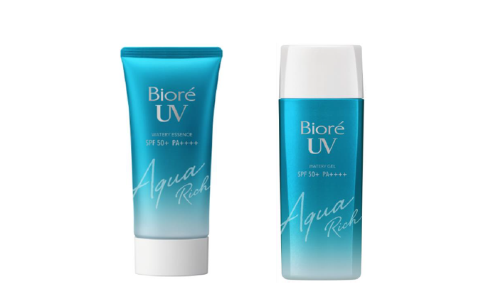 Introducing "Biore UV Aqua Rich" with the world's first micro-defense formula to protect skin from strong sunlight.