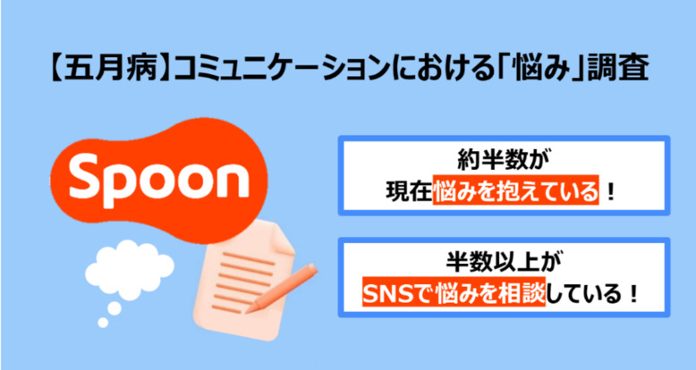 音声配信アプリSpoonが気持ちが落ちる「五月病」の時期に合わせユーザー調査を実施