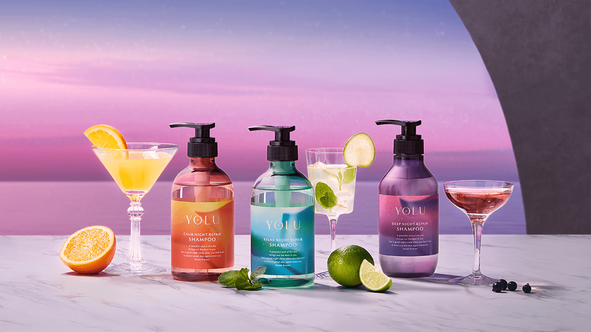 A summer-exclusive limited edition debuts from the renewed YOLU! Body soap & hair oil also added. Inspired by non-alcoholic cocktails that color summer nights, the "Mocktail Night Series" launches May 28th.