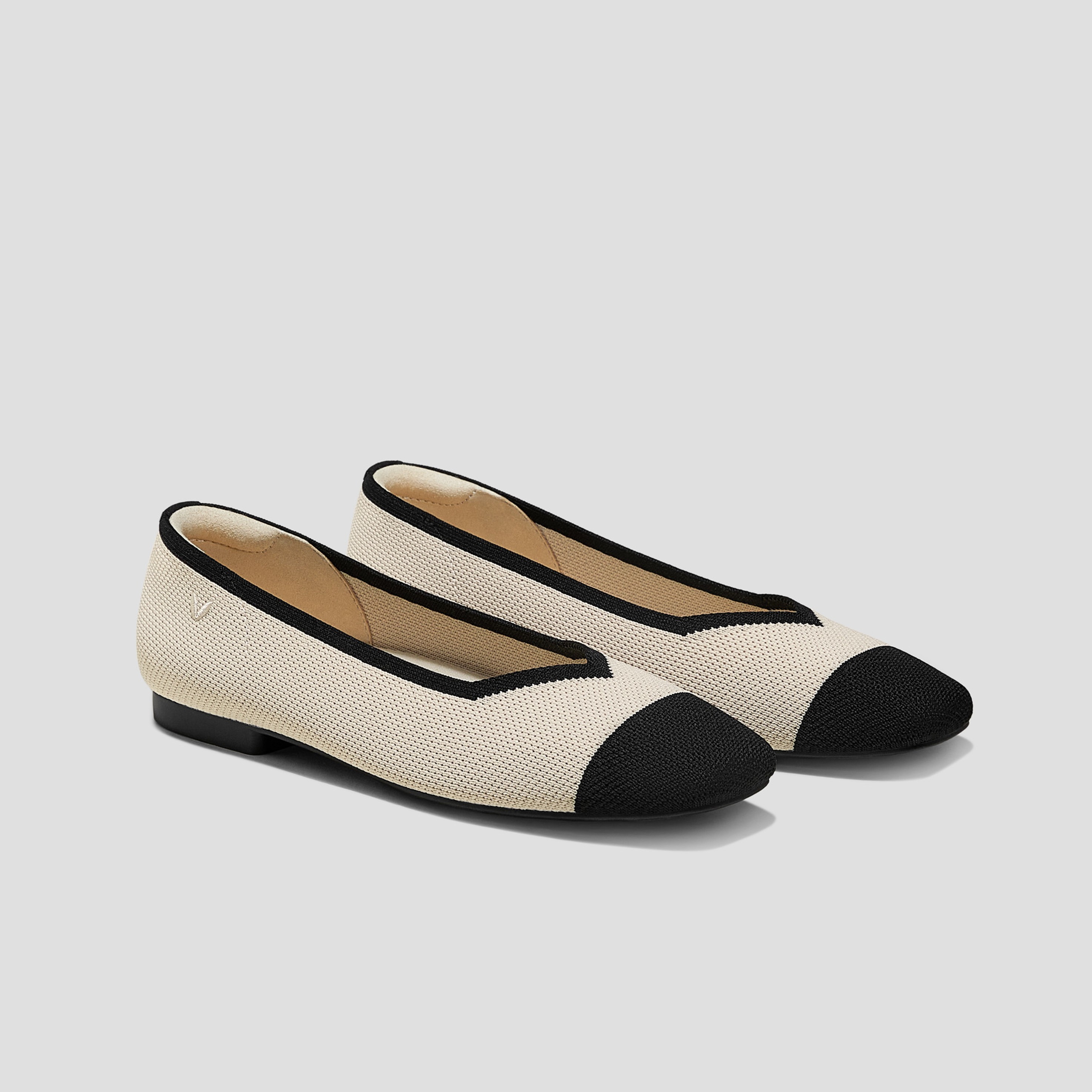 Square toe ultra-lightweight chunky sole flat shoes