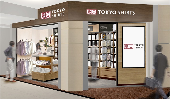 Tokyo Shirts Opens a Tiny 5-Tsubo Store in Front of Shimbashi Station, Enabling Hands-Free Shopping with NFC Tags
