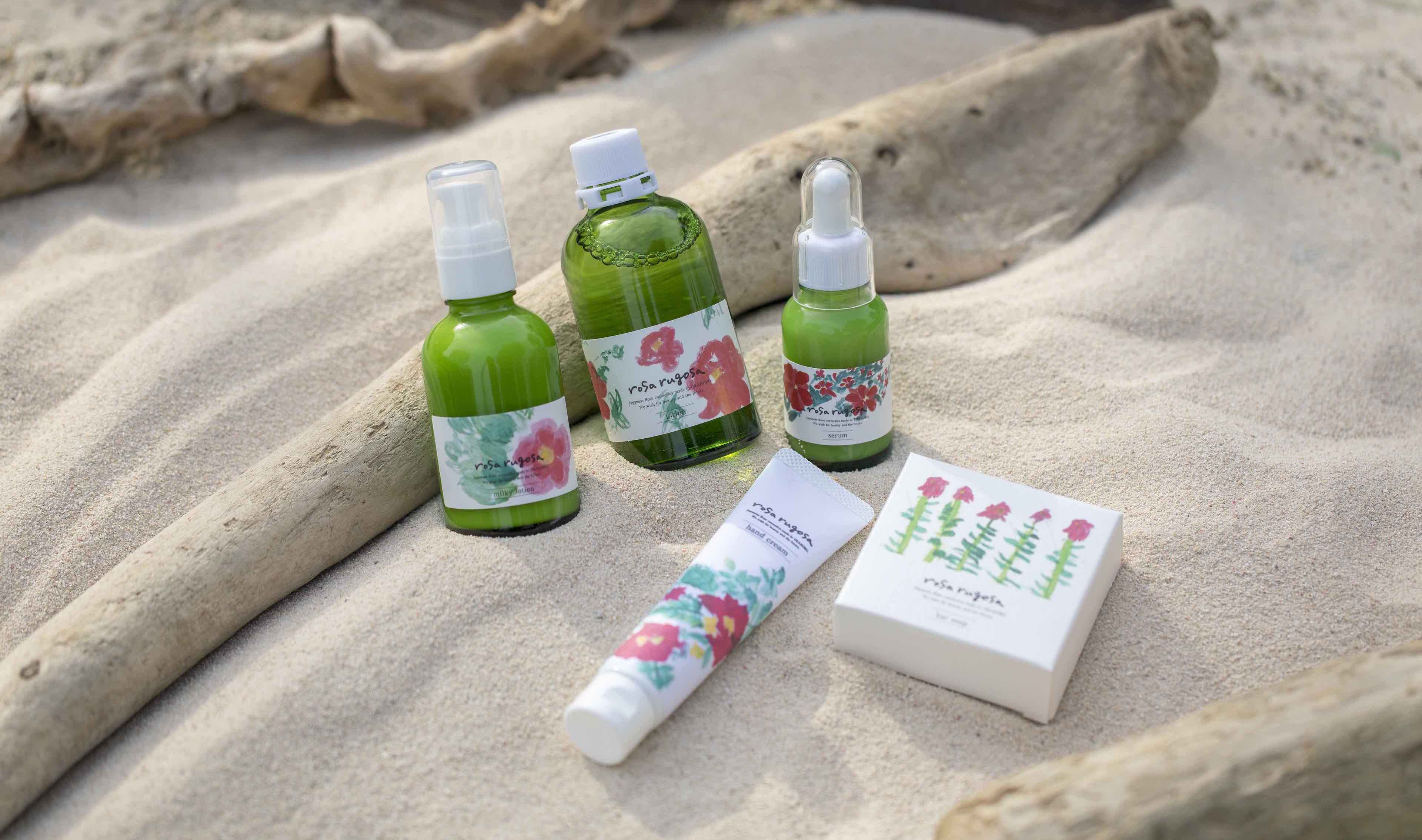 Beauty through the power of roses. Introducing "rosa rugosa," organic cosmetics from Hokkaido's wild roses!