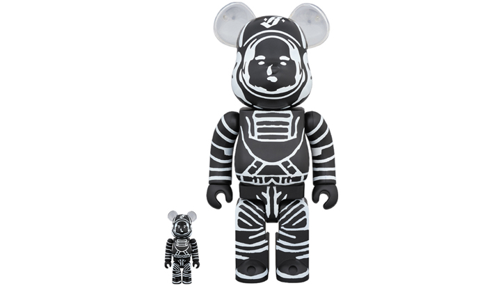 BE@RBRICK BILLIONAIRE BOYS CLUB ASTRONAUT BLACK 100％ & 400％