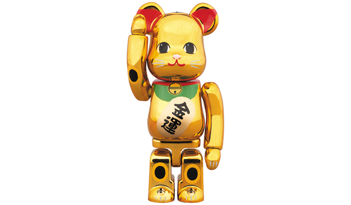 BE@RBRICK 招き猫 金メッキ 六 100％ - Web Magazine OPENERS(ウェブ