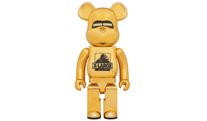 BE@RBRICK X-LARGE(R) × HAJIME SORAYAMA 1000％ GOLD