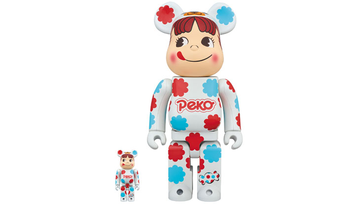 BE@RBRICK 着ぐるみ ペコちゃん ミルキー 白メッキ 100％ & 400％