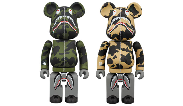 1ST CAMO SHARK BE@RBRICK 超合金 GREEN／YELLOW