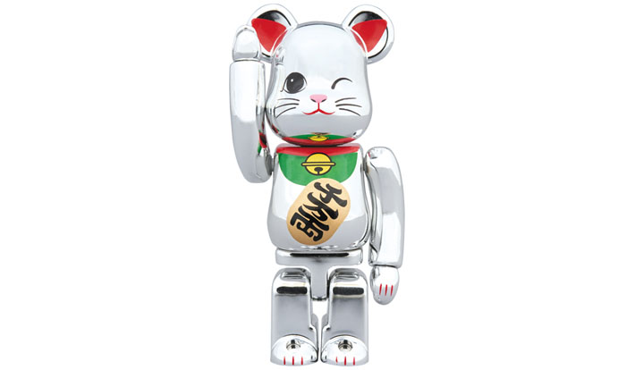 BE@RBRICK 招き猫 銀メッキ四 100％