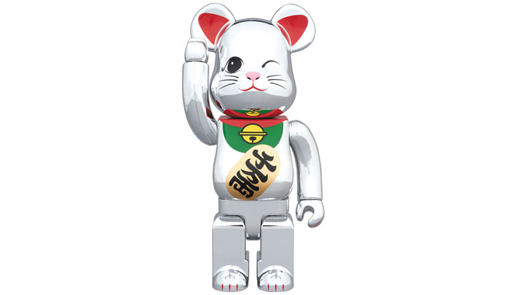 BE@RBRICK 招き猫 銀メッキ四 400％