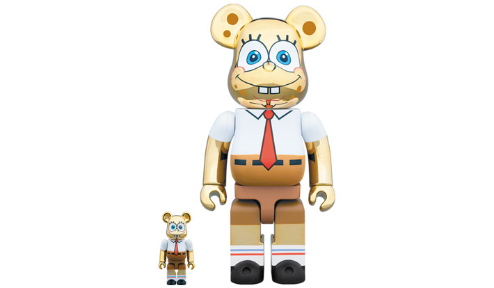BE@RBRICK SpongeBob GOLD CHROME 100％ & 400％