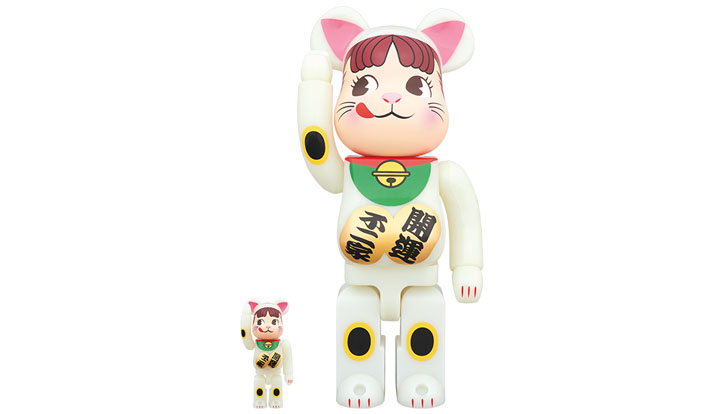BE@RBRICK 招き猫 ペコちゃん 蓄光 100％ & 400％