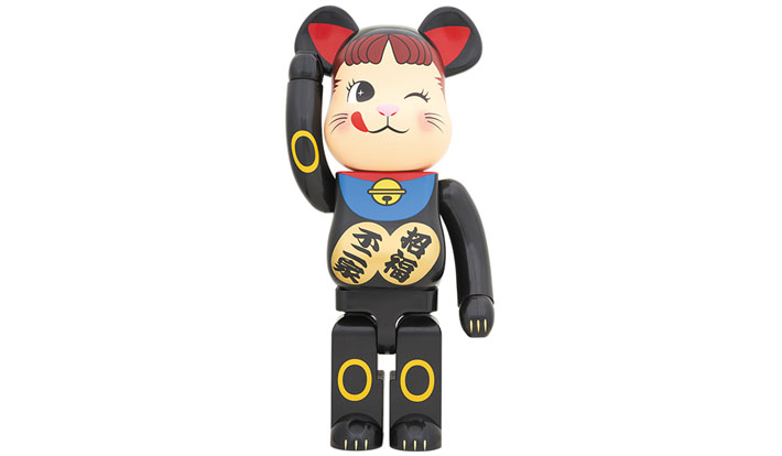 BE@RBRICK 招き猫 ペコちゃん 黒 1000％