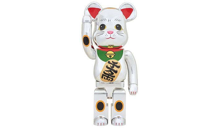 BE@RBRICK 招き猫 銀メッキ 1000％