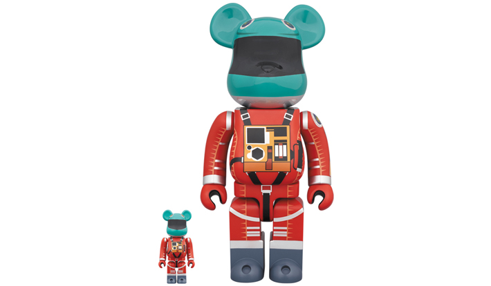 BE@RBRICK SPACE SUIT GREEN HELMET & ORANGE SUIT Ver.100％ & 400％