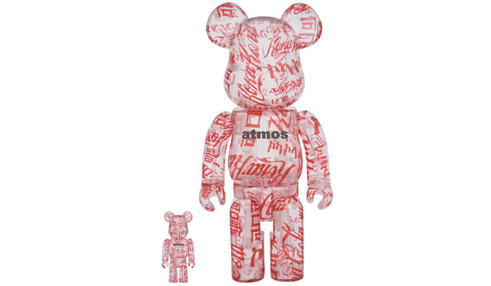 BE@RBRICK atmos × Coca-Cola 100％ & 400％ CLEAR BODY