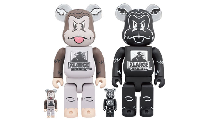 BE@RBRICK XLARGE × D*Face 100％ & 400％ BROWN/BLACK